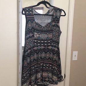 Black Multi Colored Sundress size XL